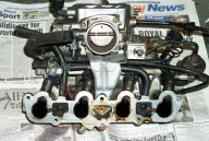 MK5 Escort 1600i manifold front view.